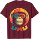 Monkey Fathers Day Funny Chimpanzee Monkey Sunglasses Dad T-Shirt - T-Shirt | Maroon