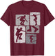 Skating Collage Skater Men Kids Skateboarder Youth Boys T-Shirt - T-Shirt | Maroon