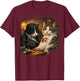 Vintage Cat Tattoo Inked Kitty Artist Funny 67 Meme T-Shirt - T-Shirt | Maroon