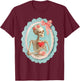 Skeleton with Heart Victorian Gothic Romantic Valentines Day T-Shirt - T-Shirt | Maroon