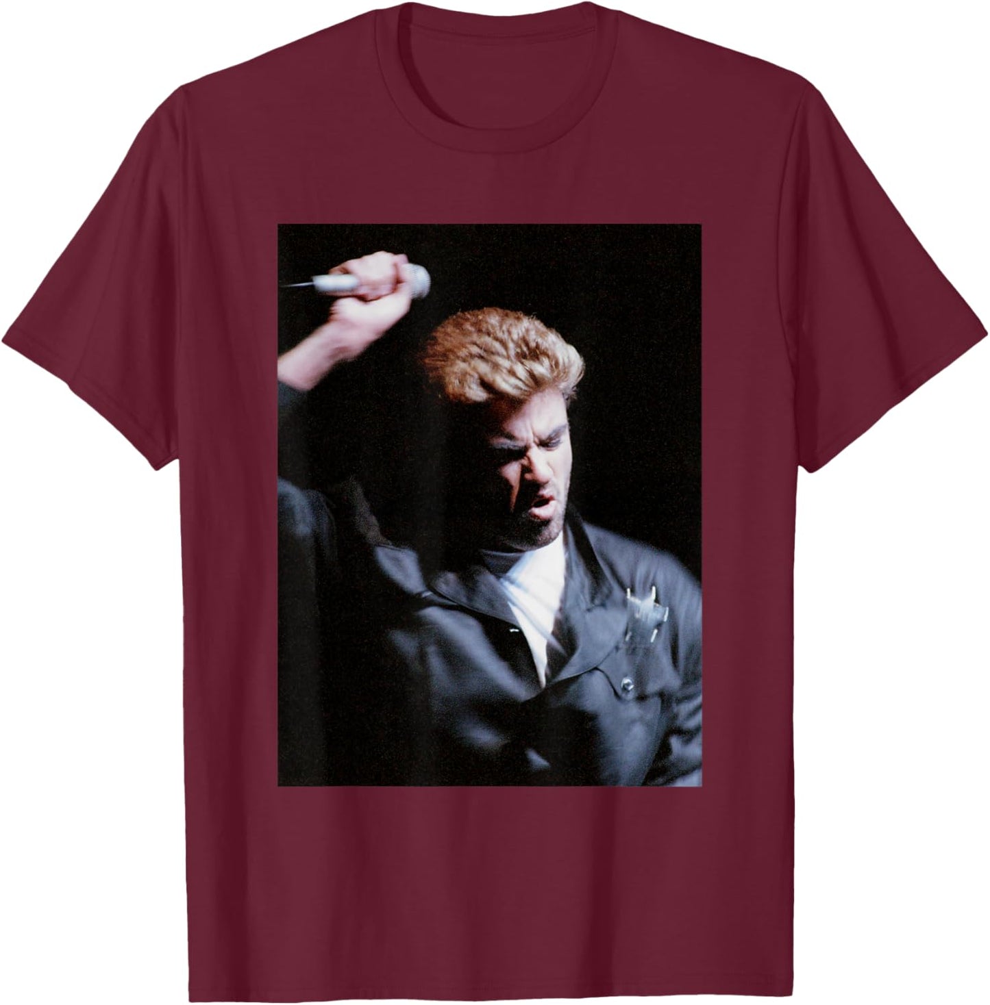 George Michael Faith World Tour London One More Try 1988 T-Shirt - T-Shirt | Maroon