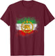 Iran Lion Sun Flag,Iran,Persian,Shir o Khorshid T-Shirt - T-Shirt | Maroon