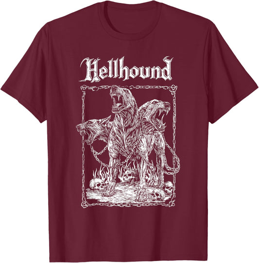 Hell Hound Cerberus Underworld Dog Hades Alternative T-Shirt - T-Shirt | Maroon