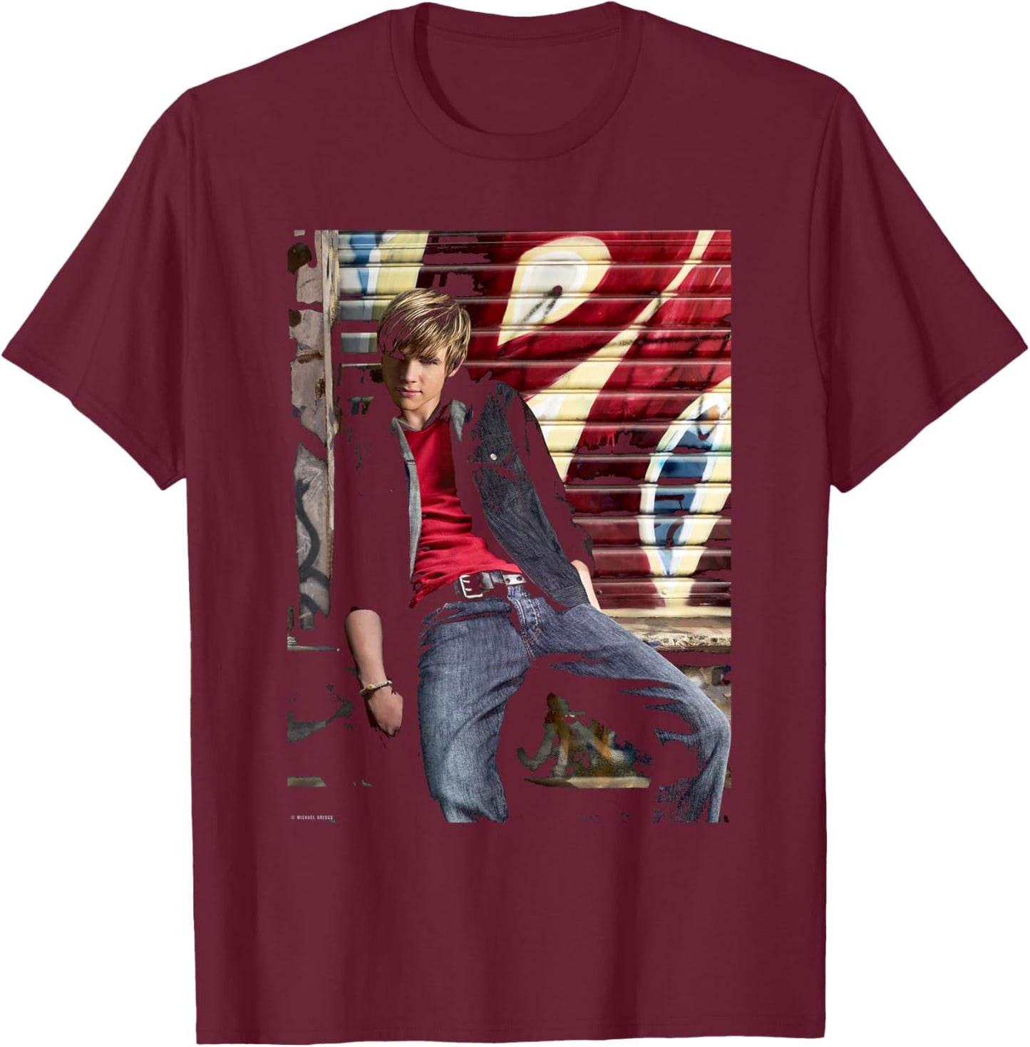 Jesse McCartney Beautiful Soul Songwriter Michael Grecco T-Shirt - T-Shirt | Maroon
