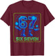 67 Cyber Robots - Six Seven 6-7 Boys Teen Kids Slang Meme T-Shirt - T-Shirt | Maroon