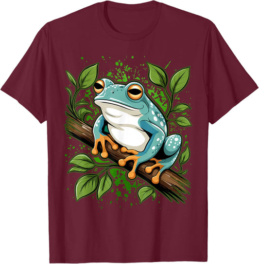 Whites Tree Frog Lover Australian Green T-Shirt - T-Shirt | Maroon