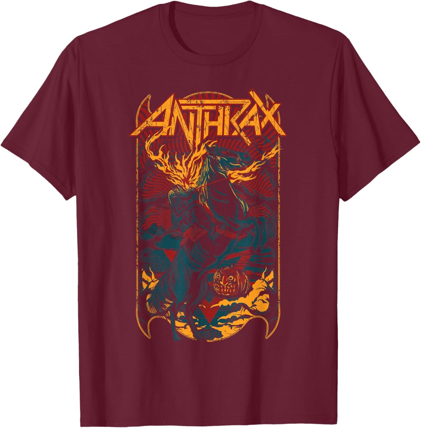 Anthrax Headless Horseman T-Shirt - T-Shirt | Maroon