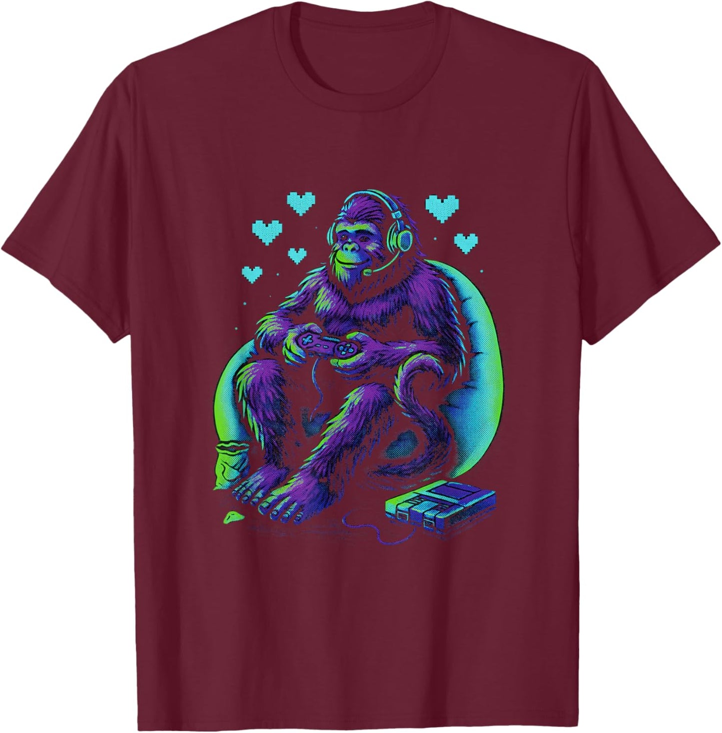 Funny Bigfoot Sasquatch T-Shirt - T-Shirt | Maroon