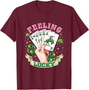 Funny Feeling Lucky Howdy Cowgirl Club Saint Patrick T-Shirt - T-Shirt | Maroon