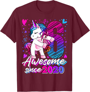 6th Birthday Shirt Girl 6 Year Old Gifts 6 Birthday Girl T-Shirt - T-Shirt | Maroon