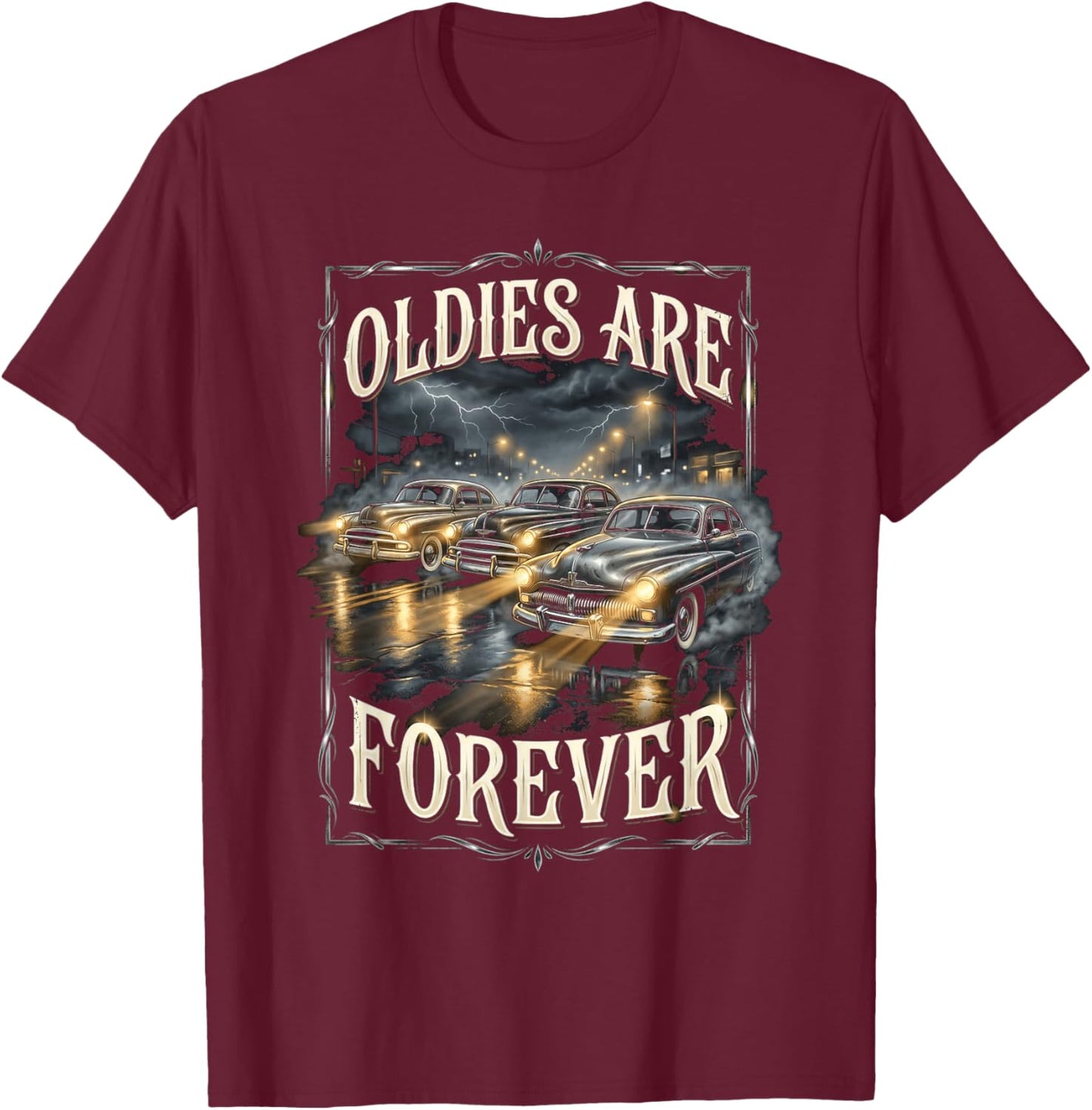 Car Hot Rod Vintage Vehicle T-Shirt - T-Shirt | Maroon