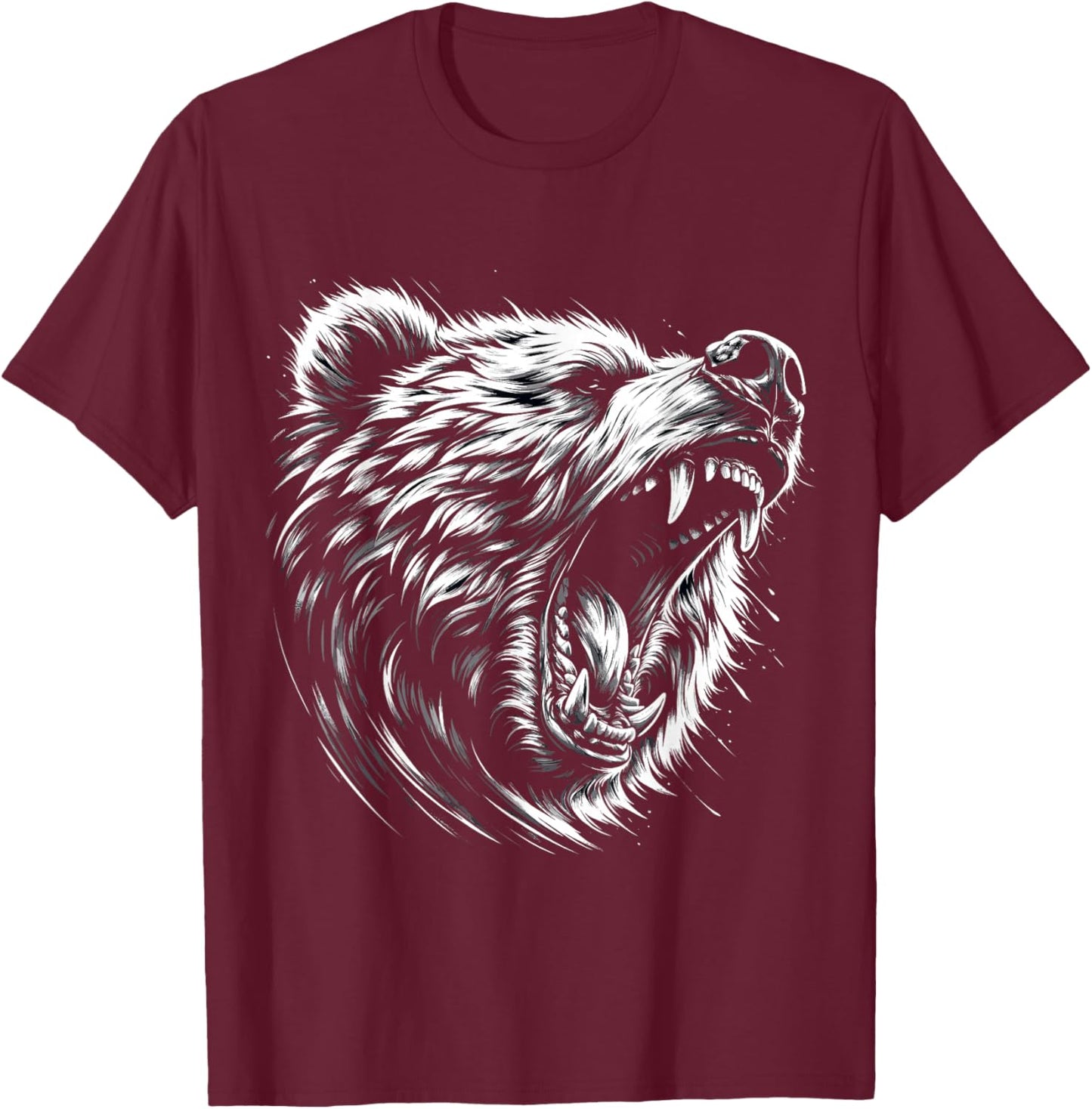 Grizzly Bear T-Shirt - T-Shirt | Maroon