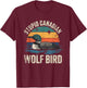Stupid Canadian Wolf Bird Romance Hockey Fans T-Shirt - T-Shirt | Maroon