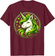 Cute Unicorn Shamrock St Patricks Day Lepricorn Girls Kids T-Shirt - T-Shirt | Maroon
