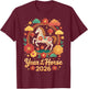 Year of The Horse 2026 Chinese New Year Men Women Kids T-Shirt - T-Shirt | Maroon
