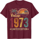 Retro 1973 53rd Birthday Men Women 53 Years Old - Vintage T-Shirt - T-Shirt | Maroon