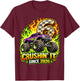 Birthday Monster Truck 6 Year Old Boys 6th Party Born 2020 T-Shirt - T-Shirt | Maroon