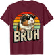 Bruh Bro Kids Boys Cute Wheek Funny Guinea Pig Lover T-Shirt - T-Shirt | Maroon