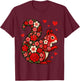 Cute Valentine Day Funny Girls Squirrel Valentines Day Women T-Shirt - T-Shirt | Maroon