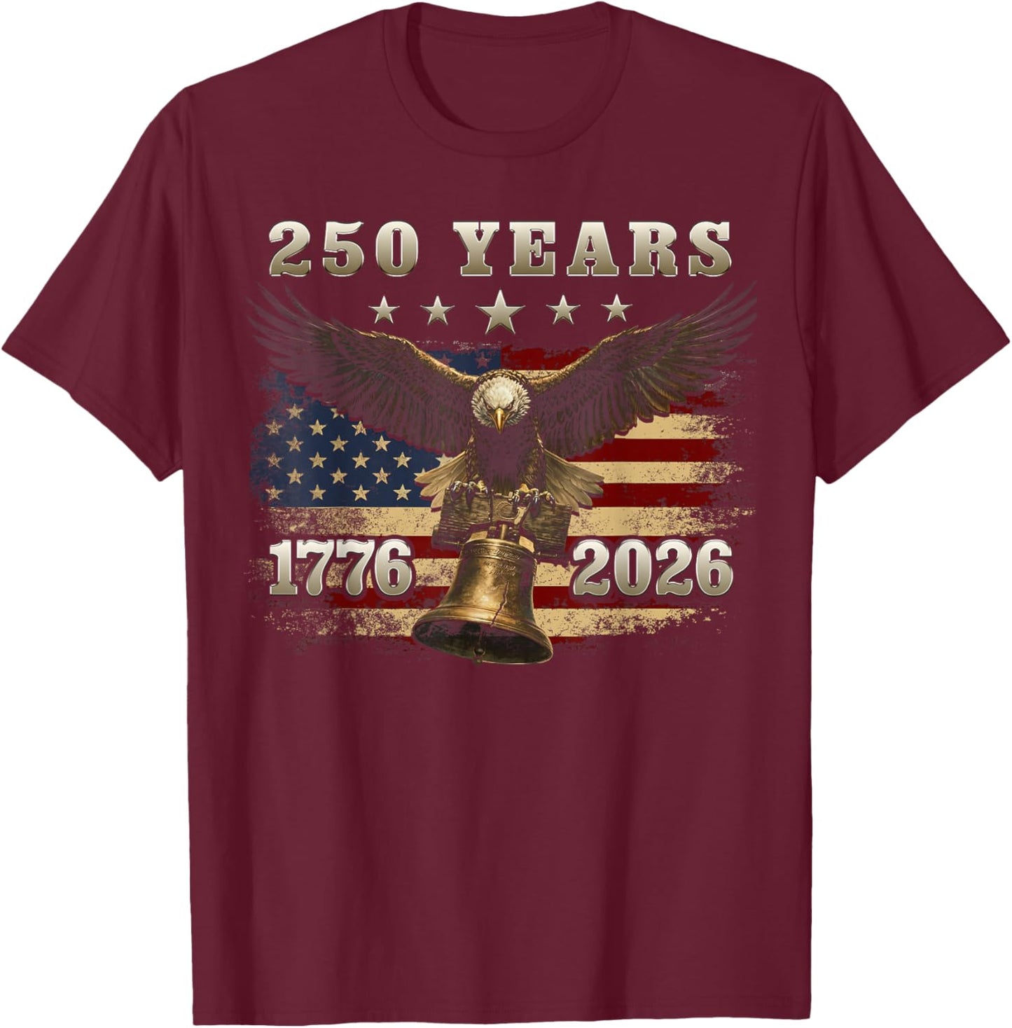 Bell Eagle Flag T-Shirt - T-Shirt | Maroon