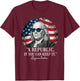 A Republic If You Can Keep It Benjamin Franklin Quote T-Shirt - T-Shirt | Maroon