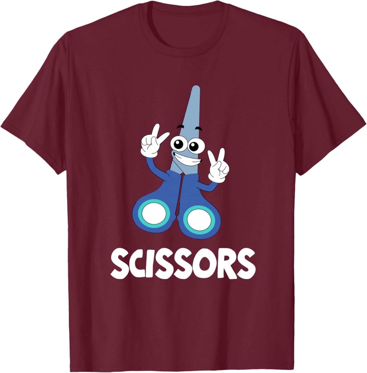 Rock Paper Scissors Group Halloween Costume T-Shirt - T-Shirt | Maroon