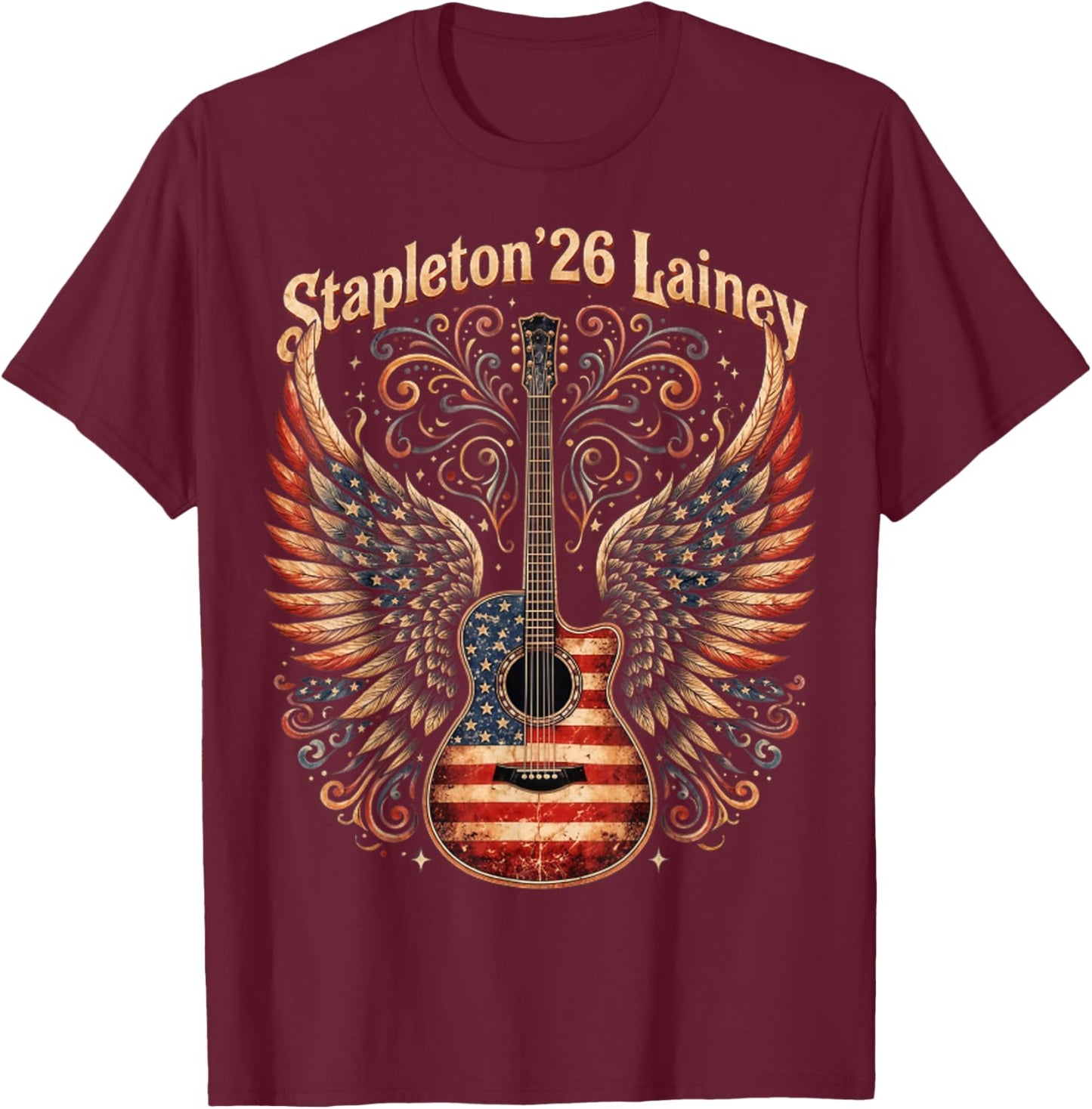 Vintage Stapleton 26 Lainey Name Gift Women Kids T-Shirt - T-Shirt | Maroon