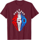 250 Years American 1776 2026 250th USA Patriotic 4th of July T-Shirt - T-Shirt | Maroon