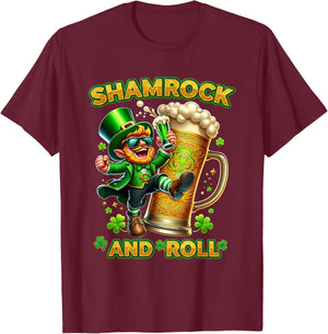 Patrick Shamrock Drinking Humor St. Patrick's Day Beer T-Shirt - T-Shirt | Maroon