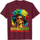 Black History Month Shirt Women Afro Black Women African T-Shirt - T-Shirt | Maroon