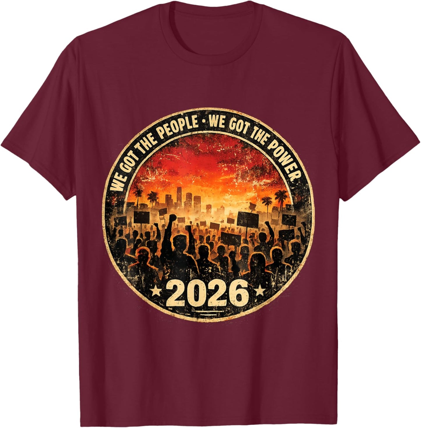 Retro Union Solidarity Workers Rights Labor Movement Protest T-Shirt - T-Shirt | Maroon