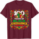 100 Years of Black Excellence Centennial Black History Month T-Shirt - T-Shirt | Maroon