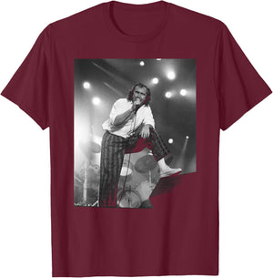 Genesis Phil Collins Singing Invisible Touch Tour 1987 T-Shirt - T-Shirt | Maroon