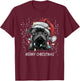 Pug Dog Christmas Lights Pajama Xmas Pet Lover T-Shirt - T-Shirt | Maroon