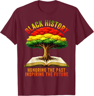 Black History Month Shirt Men Women Kids Patriotic African T-Shirt - T-Shirt | Maroon