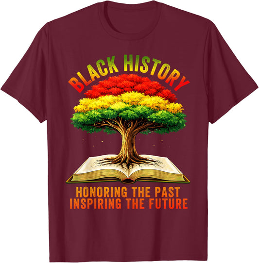 Black History Month Shirt Men Women Kids Patriotic African T-Shirt - T-Shirt | Maroon