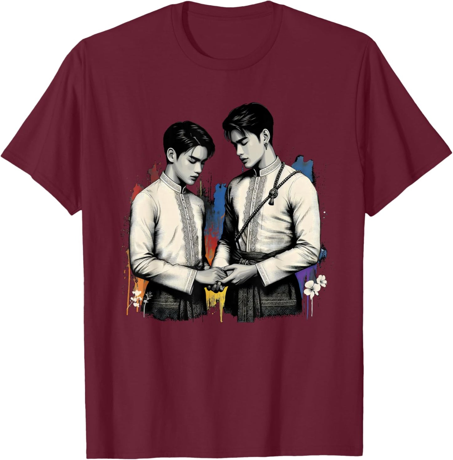 Thai BL Boys Love Yaoi Gay LGBTQ Thailand Series Pride Month T-Shirt - T-Shirt | Maroon