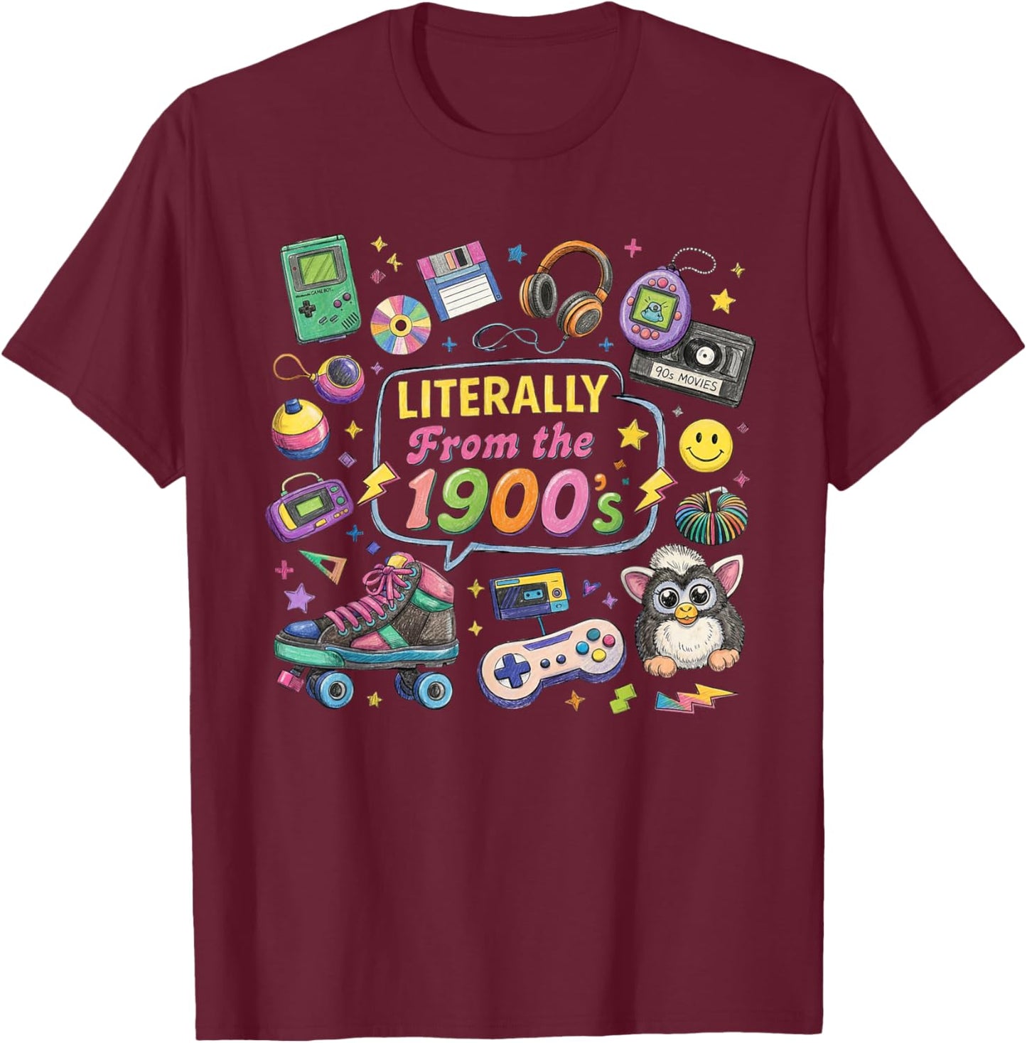 Vintage Funny I'm from The 1900s Outfit T-Shirt - T-Shirt | Maroon