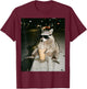 Funny Raccoon Drinking Iced Coffee Meme Men Women T-Shirt - T-Shirt | Maroon