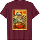 Chinchilla Rodent Gaming Ramen Ukiyo-e Great Wave Retro T-Shirt - T-Shirt | Maroon