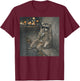 Raccoon Drinking Martini Funny Animal Meme Men Women T-Shirt - T-Shirt | Maroon