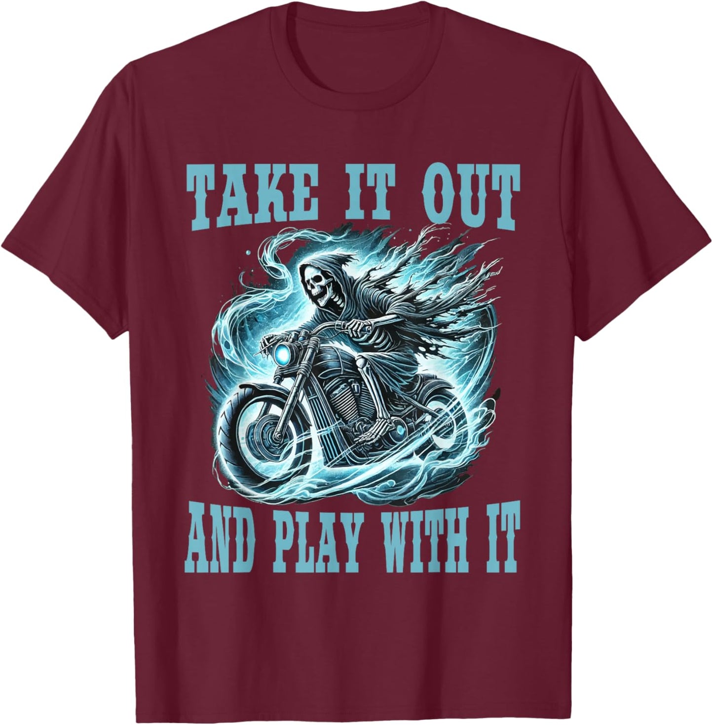 Biker Motocycle Rider T-Shirt - T-Shirt | Maroon