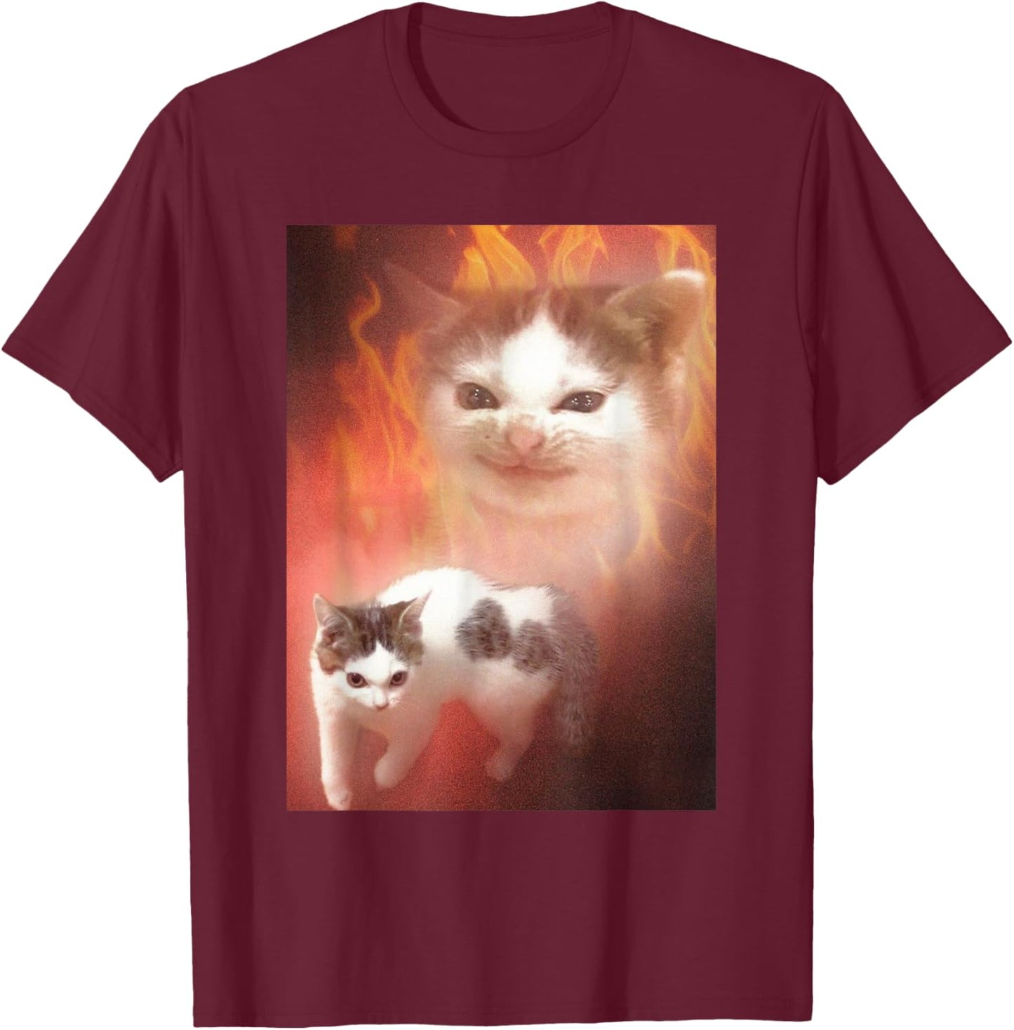 Vintage Angry Cat Meme Funny Saying Cats Animals Men Women T-Shirt - T-Shirt | Maroon