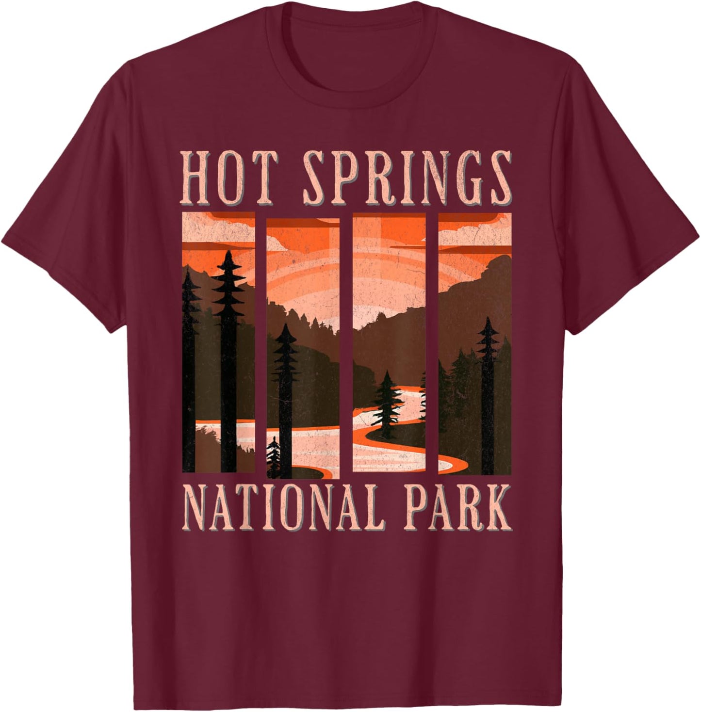 Hot Springs National Park T-Shirt - T-Shirt | Maroon