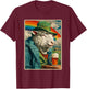 Retro Irish Sheep Drinking Beer Vintage St Patricks Day T-Shirt - T-Shirt | Maroon