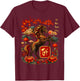 Peach Blossom Vietnamese Lunar New Year Horse 2026 Chinese T-Shirt - T-Shirt | Maroon