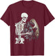 Bison Skeleton Buffalo Halloween T-Shirt - T-Shirt | Maroon