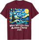 Whale Watching Crew Alaska Cruise 2026 in Starry Night T-Shirt - T-Shirt | Maroon