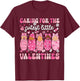 Caring for The Cutest Little Valentines NICU Nurse Cute Baby T-Shirt - T-Shirt | Maroon