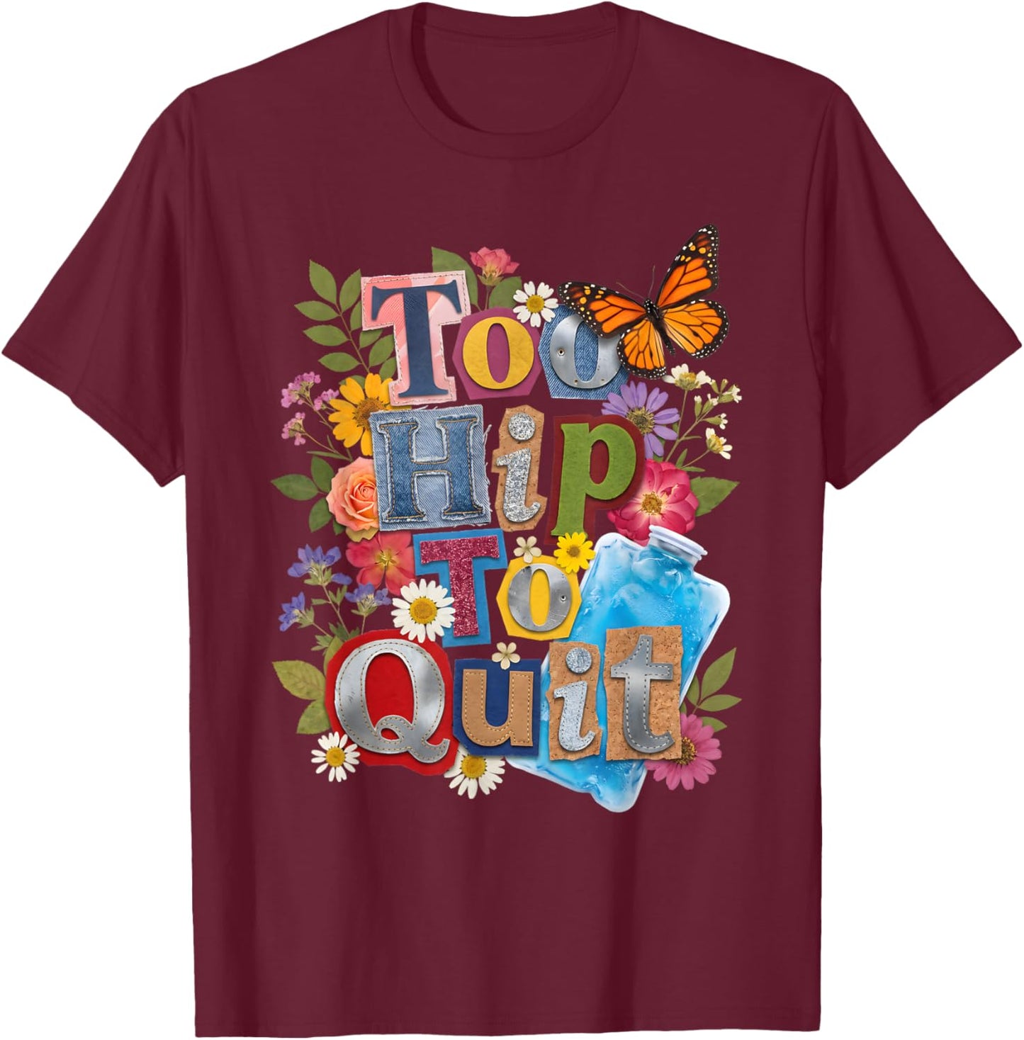 Hip Replacement Recovery T-Shirt - T-Shirt | Maroon